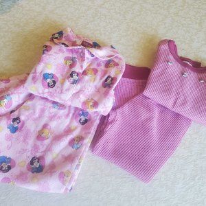 Girl's Disney Princess winter pajamas, thermal underwear